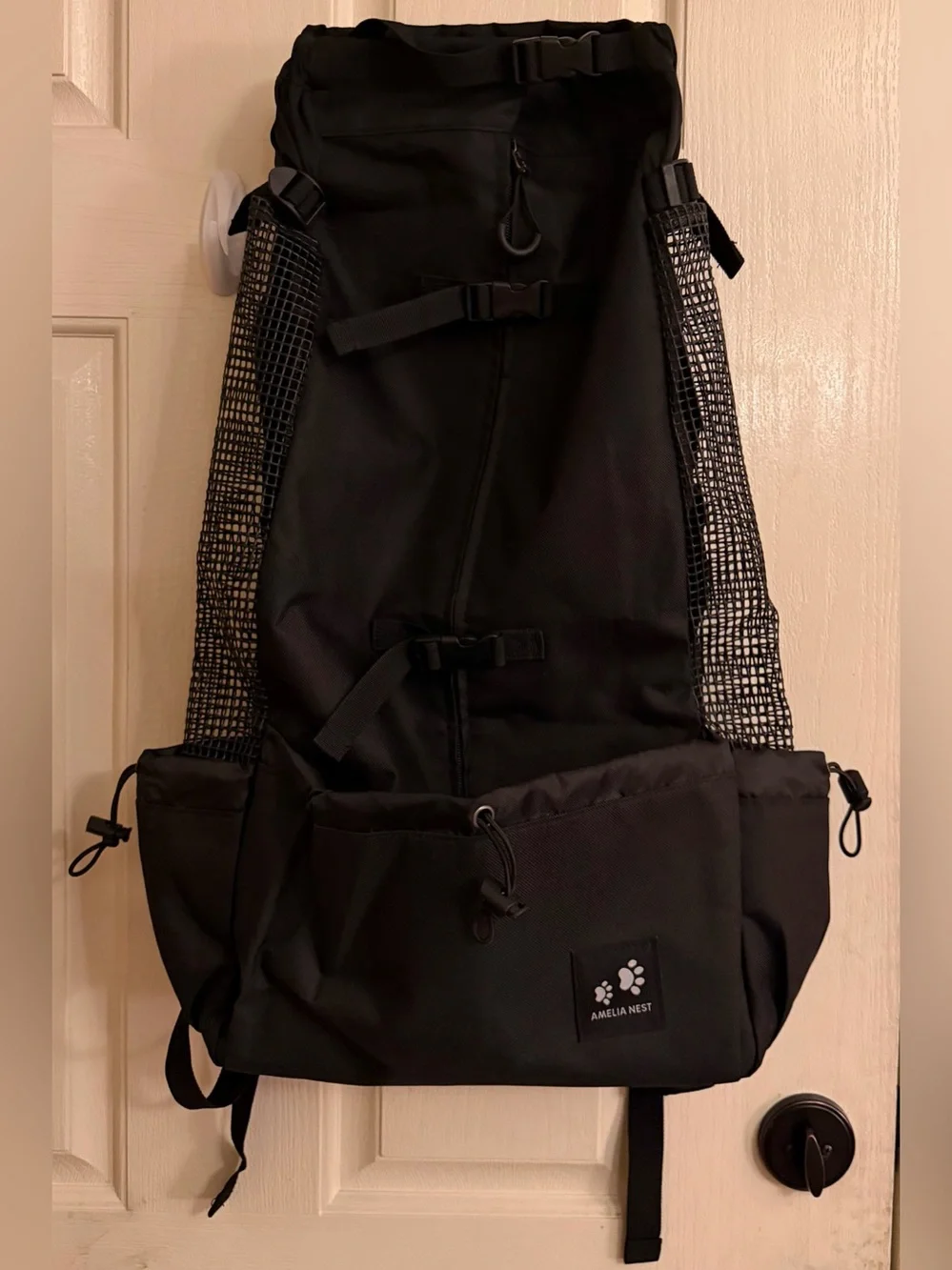 Amelia Nest XL Black Dog Carrier Backpack